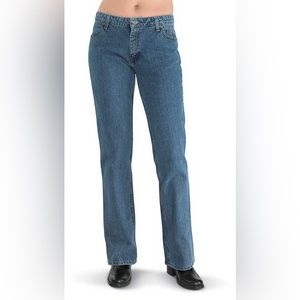 Harley-Davidson® Women's Relaxed Thigh Boot Cut Jeans, Classic Blue. 99021-08VW